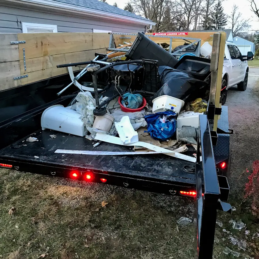 Roll-off dumpster delivered to a residential driveway in Macedon
